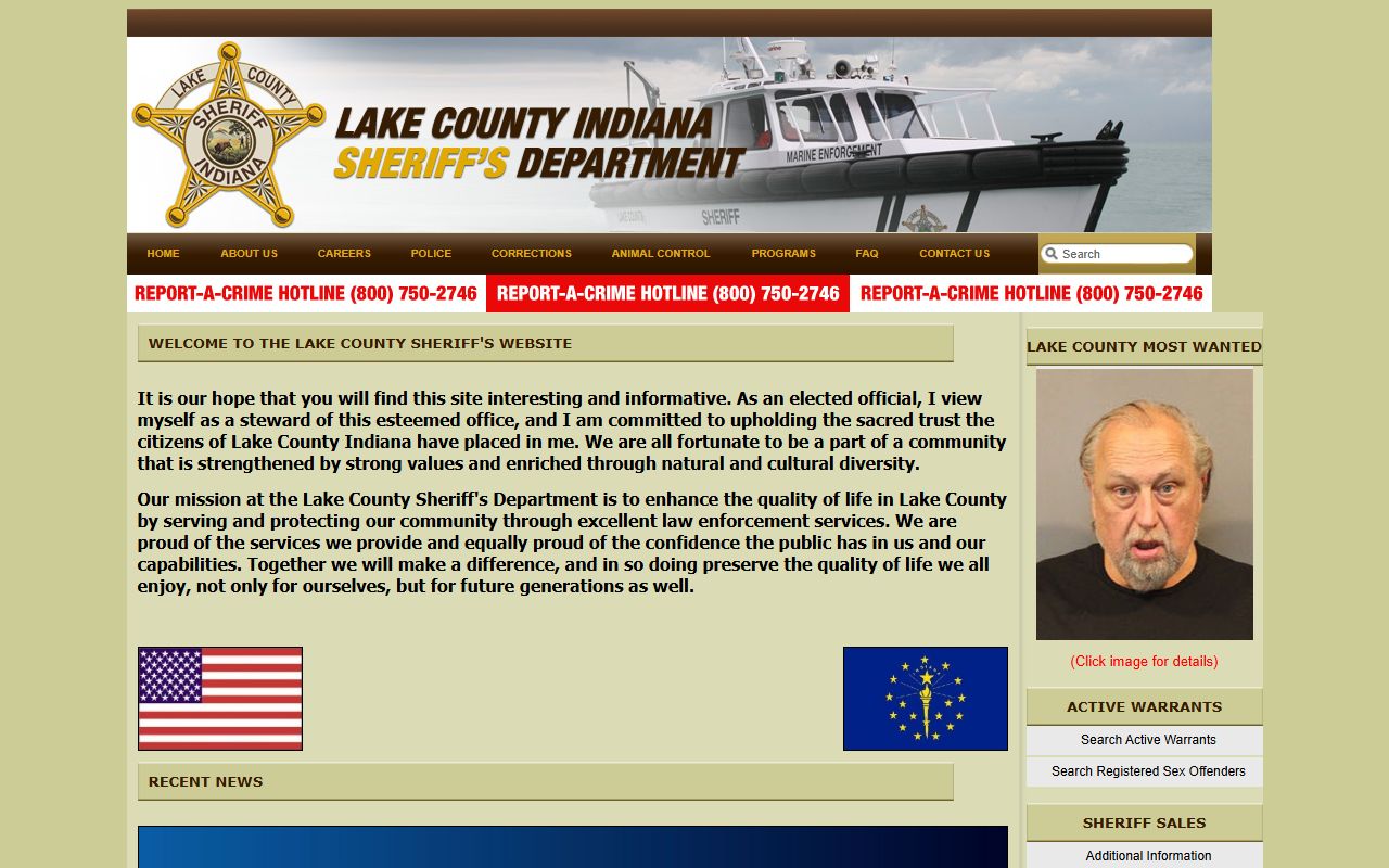 Lake County Sheriff inmate search for Hammond jail roster lookups