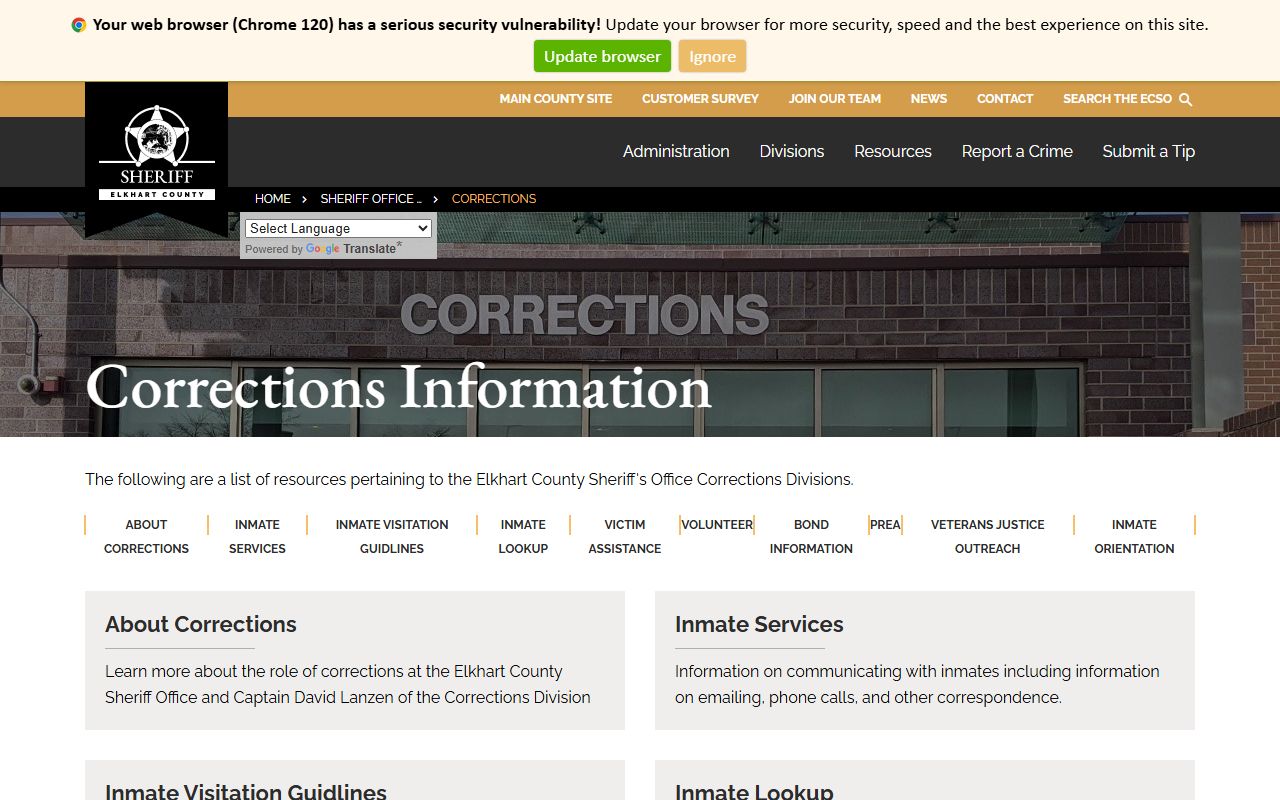 Elkhart County jail roster search