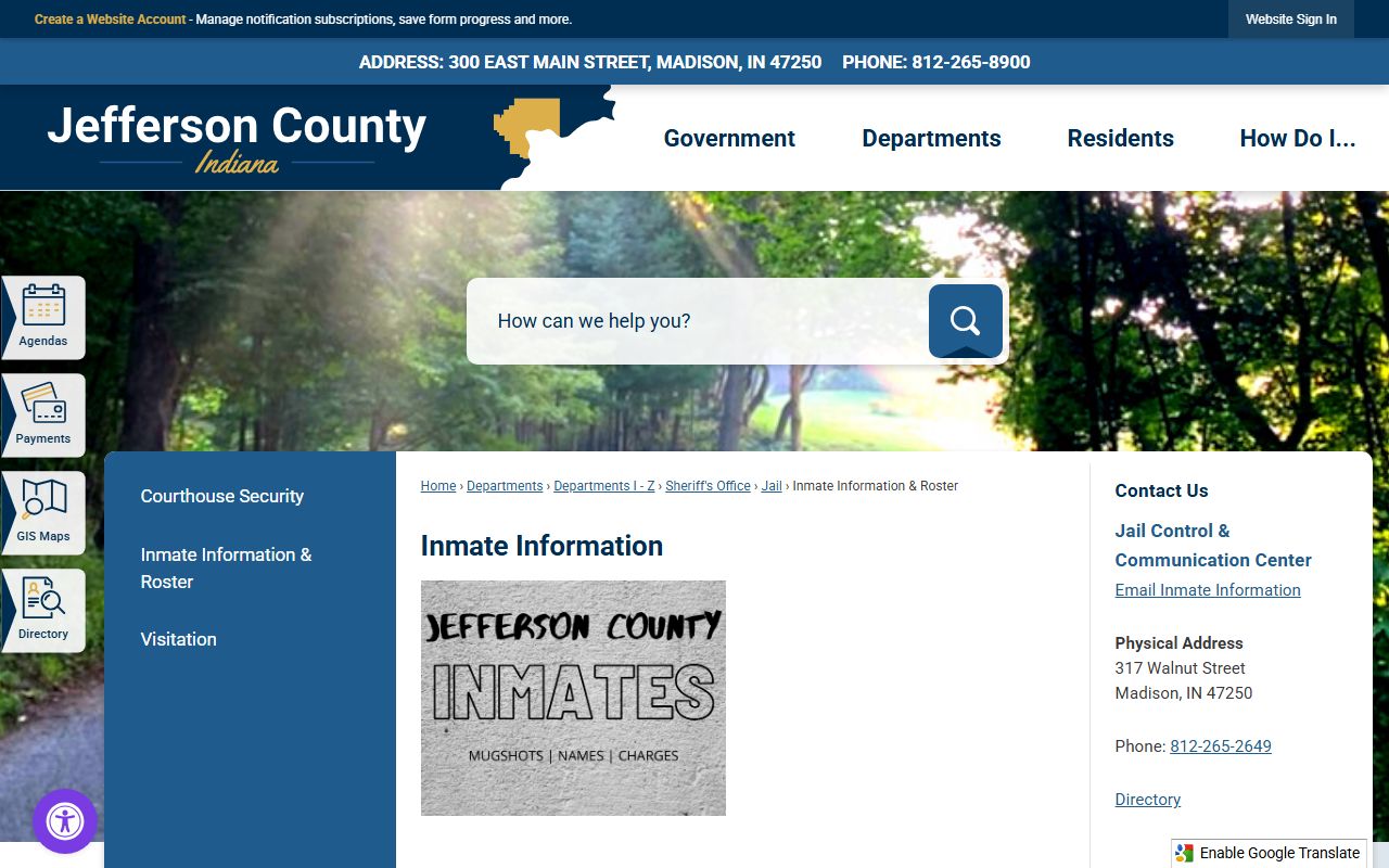 Jefferson County Sheriff's Office inmate roster and Zuercher portal search for Jefferson County jail roster