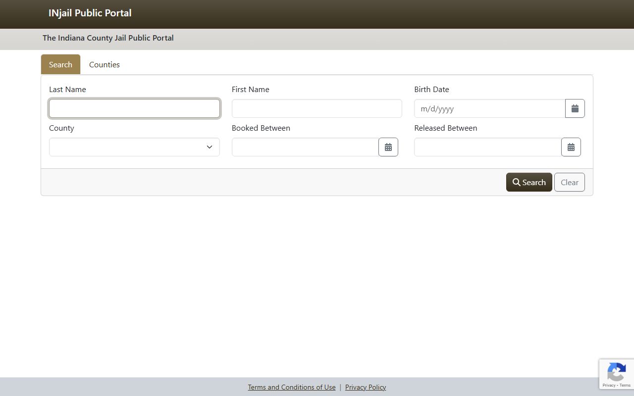 Jennings County Sheriff's Office and INjail portal showing Jennings County jail roster search