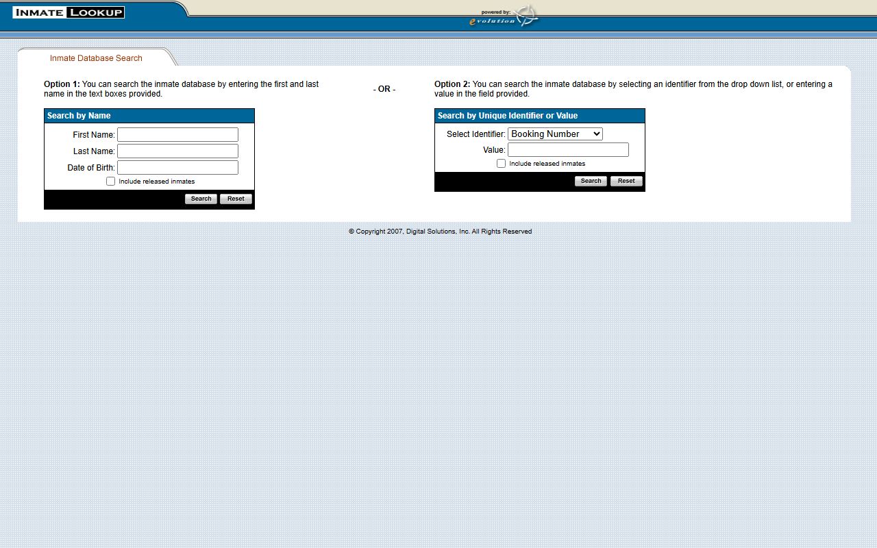 Marion County inmate search portal at inmateinfo.indy.gov