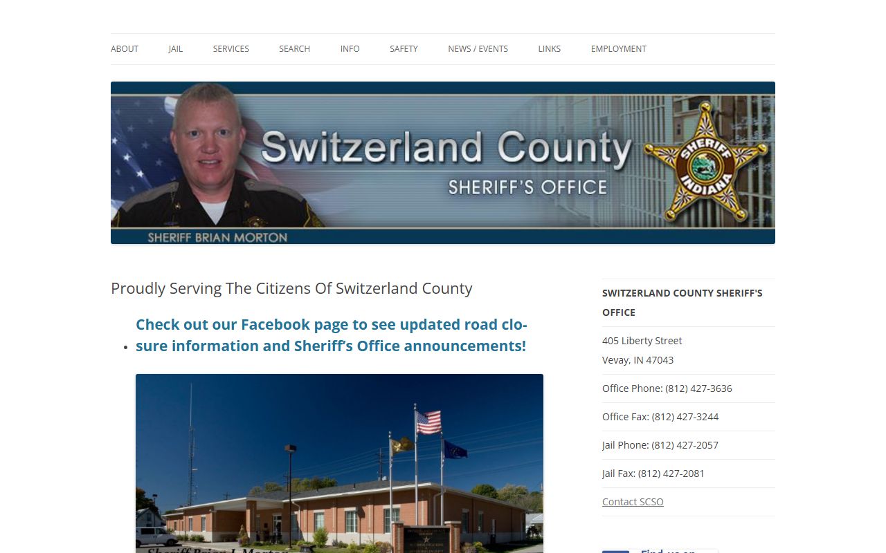 Switzerland County Sheriff's Office and Switzerland County Jail Roster