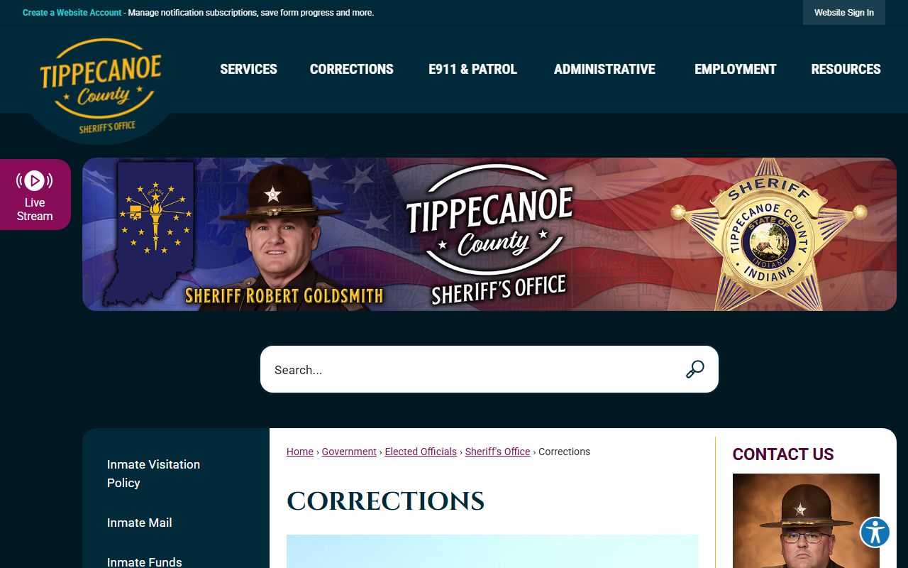 Tippecanoe County Sheriff's Office and Tippecanoe County Jail Roster