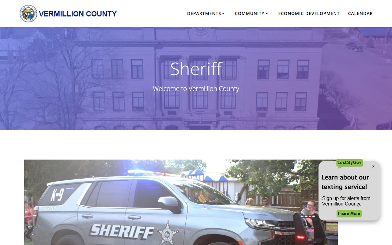 Vermillion County jail roster on the Vermillion County Sheriff's Office website