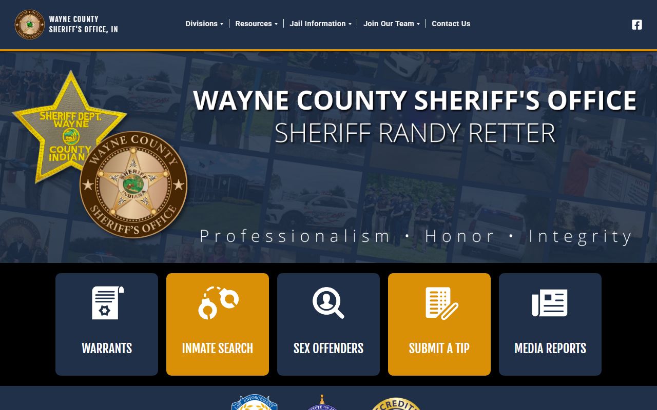 Wayne County jail roster on the Wayne County Sheriff's Office website