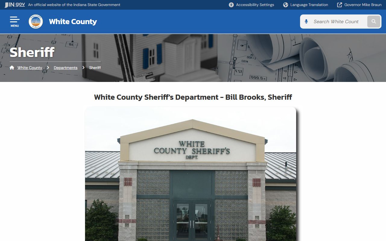White County jail roster on the White County Sheriff's Department website